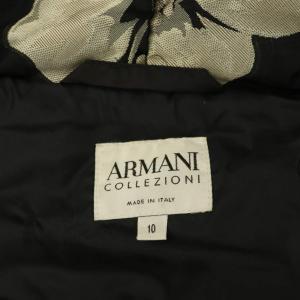 ARMANI COLLEZIONI 中綿ジャケット ジャガード 花柄 46 ブラック /MY OS GY62