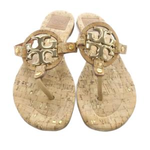 TORY BURCH サンダル トング 8M 茶色 ブラウン /SR GY62