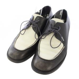 ドレスシューズ レザー レースアップ 37.5 黒 アイボリー /TK GY62