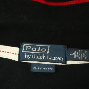 POLO RALPH LAUREN ニュージーランドポロシャツ 半袖 ビッグポニー 刺繍 ワッペン L ブラック /MY OS GY62