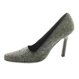 Christian Dior パンプス スクエアカット ハイヒール 36.5 グレー /KU GY62