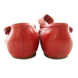Chloe フラットシューズ パンプス ストラップ レザー 36 赤 レッド /KU GY62