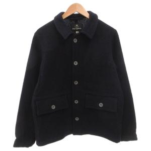 ×ハリスツイード ジャケット ウール 48 ネイビー