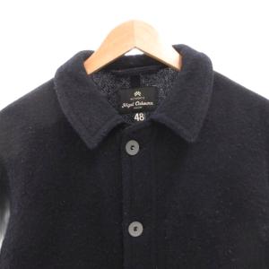 Nigel Cabourn ×ハリスツイード ジャケット ウール 48 ネイビー