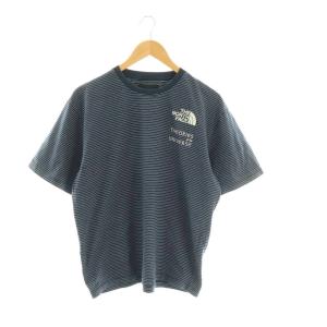 Ｔシャツ ボーダー ロゴ刺繍 半袖 M 紺 ネイビー /HS GY62
