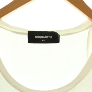 DSQUARED2 タンクトップ カットソー ワッペン XS ホワイト マルチカラー /DO GY62