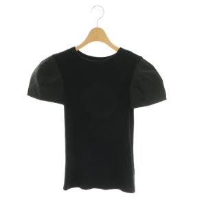 RIB PUFF TEE カットソー リブ パフスリーブ 半袖 36 黒 ブラック BA2111-2C