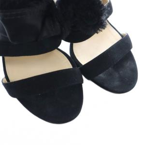 JIMMY CHOO ラッフル付きサンダル 36.5 黒 ブラック /SS OS GY62