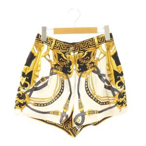 ショートパンツ ホットパンツ シルク 38 アイボリー マルチカラー /ES GY62