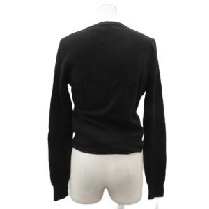 Ermanno Scervino アンサンブルニット 42 黒 ブラック カーディガン Vネック ミドル丈 ニット カットソー ノースリーブ