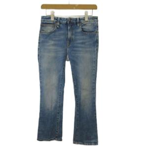 デニムパンツ スキニー 28 インディゴ ウォッシュ加工 フレア 長ズボン /SH GY57