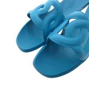 HERMES アロハシェーヌダンクル ラバーサンダル 36 ブルー