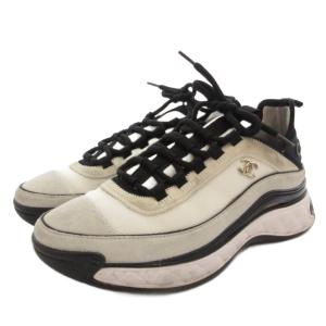 CHANEL G39070 スニーカー ココマーク 38 ホワイト
