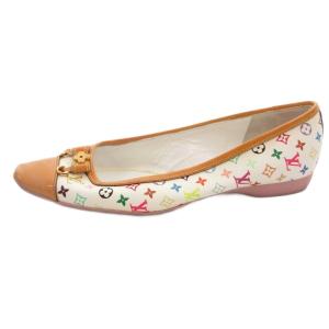 LOUIS VUITTON フラットシューズ モノグラム 総柄 36 マルチカラー BR0095