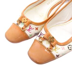 LOUIS VUITTON フラットシューズ モノグラム 総柄 36 マルチカラー BR0095