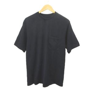Tシャツ カットソー 3 紺 ネイビー 胸ポケット 半袖 クルーネック /MD GY62