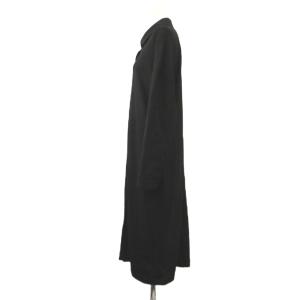 Max Mara シャツワンピース ウール 36 黒 ブラック 無地 シャツ襟 長袖 /MD GY62
