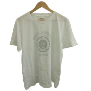 Tシャツ M 白 ホワイト ロゴプリント クルーネック 半袖 /AY GY62