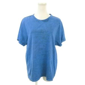 Tシャツ 34 青 ブルー 半袖 ラウンドネック ロゴ入り 596957 SNW45 /MN18 GY57