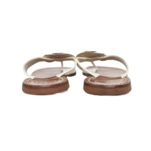 TORY BURCH フラワー トング サンダル 6M 白 ホワイト GY62