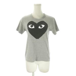 Tシャツ M グレー クルーネック 半袖 ロゴプリント /AO4 GY62