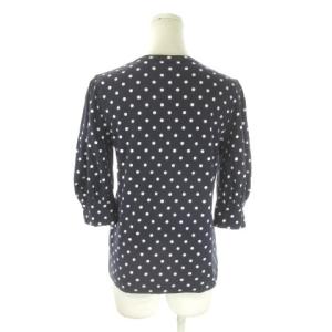 COMME des GARCONS COMME des GARCONS 2018 ドット トップス カットソー M 紺 ネイビー ドット柄 ラウンドネック 七分袖 RC-T021