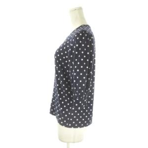 COMME des GARCONS COMME des GARCONS 2018 ドット トップス カットソー M 紺 ネイビー ドット柄 ラウンドネック 七分袖 RC-T021