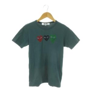 Tシャツ M 緑 グリーン クルーネック 半袖 ロゴプリント /AO5 GY62