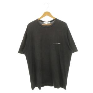 Tシャツ L 黒 ブラック 半袖 ラウンドネック ロゴプリント /AH9 GY62