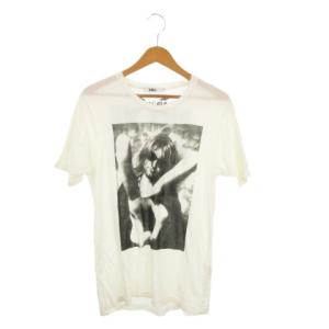 × カート コバーン KURT COBAIN Tシャツ M 白 ホワイト 半袖 ラウンドネック フォトグラフィック