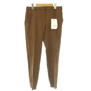 ウール混テーパードパンツ スラックス ジップフライ 0 茶 ブラウン タグ付き 01-1306411 /BB
