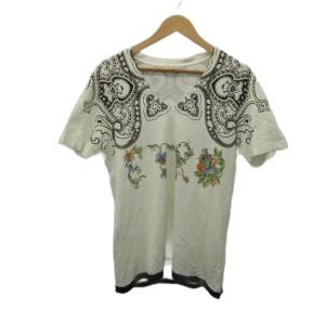 ペイズリーＶネック Tシャツ 44 白 ホワイト 黒 ブラック 青 ブルー 緑 グリーン ペイズリー柄