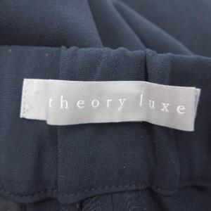theory luxe ワイドパンツ スラックス 42 紺 ネイビー 無地 フルレングス /NP GY62