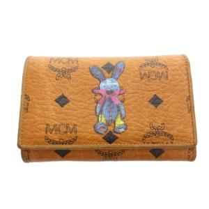 2つ折り財布 ウォレット 総柄 レザー ロゴ 茶 ブラウン /FF GY62