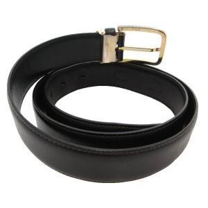 dunhill レザーベルト 36/90 黒 ブラック ピンバックル 本革 dロゴ /SD GY62