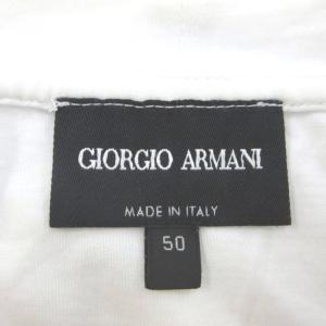 GIORGIO ARMANI Tシャツ 50 白 ホワイト クルーネック 半袖 ロゴプリント /NP GY62
