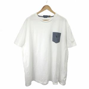Tシャツ XXL 白 ホワイト 胸ポケット 半袖 ラウンドネック /NP GY62