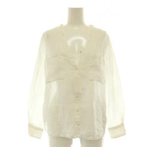 MACPHEE トップス シャツ ブラウス 長袖 前開き 38 白 ホワイト /NR GY62