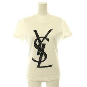 YSLロゴ Ｔシャツ クルーネック 半袖 S 白 ホワイト /HS GY62