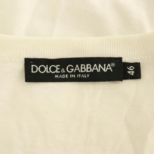 DOLCE&GABBANA ロゴプレート Tシャツ 半袖 クルーネック 46 ホワイト /MY OS GY62