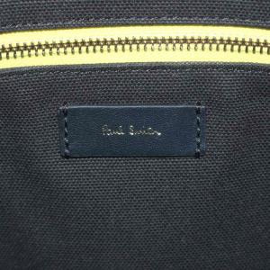 PAUL SMITH トートバッグ ショルダーバッグ キャンバス レザー 黒 ブラック 黄 イエロー 青 ブルー /AN GY62
