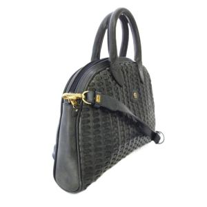 AIGNER エティエンヌ アイグナー Etienne Aigner ハンドバッグ ショルダーバッグ レザー 紺 ネイビー