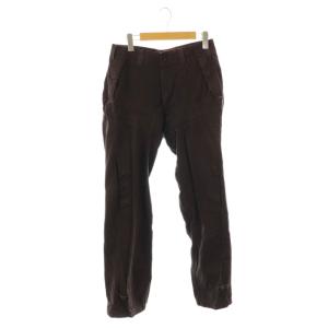 ヴィンテージ 立体裁断 パンツ ロゴ 46 ブラウン /DF GY46