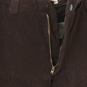 STONE ISLAND ヴィンテージ 立体裁断 パンツ ロゴ 46 ブラウン /DF GY46