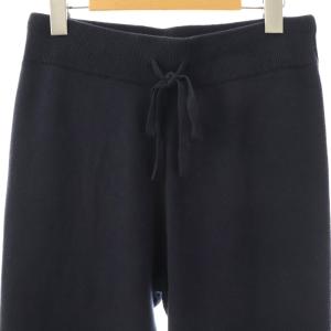 IENA 21AW カシミア混 ニットパンツ フレア 38 ネイビー /ES GY48