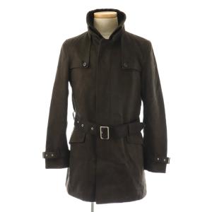 フェイクレザーコート 比翼ボタン M ブラック /ES GY48