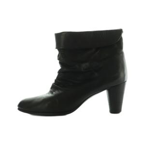 ウォーキングブーツ ショートブーツ レザー 24.5cm 黒 /MI GY48