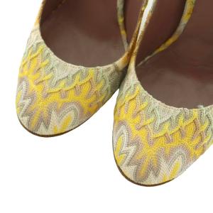 MISSONI パンプス ラウンドトゥ ピンヒール ハイヒール ニット 36 23.0cm マルチカラー /MI GY48