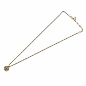 Christian Dior ネックレス ペンダント ロゴ サークル チェーン ゴールド色 /YO6 GY49 OH