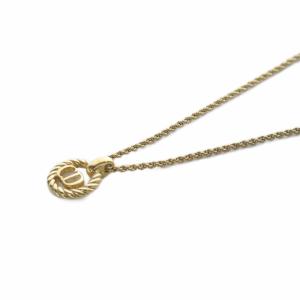 Christian Dior ネックレス ペンダント CDロゴ サークル チェーン ゴールド色 /YO3 GY49 OH